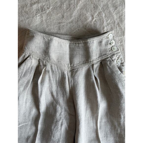 Vintage Liz Claiborne 100% Linen Pants ILGWU Made in the USA 6 Petite - Picture 3 of 7
